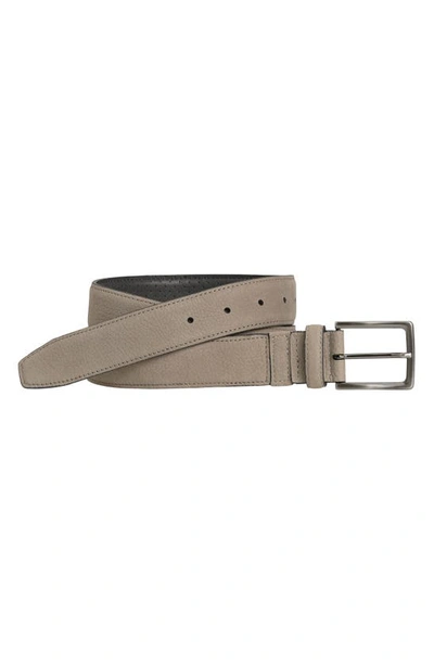 Shop Johnston & Murphy Xc4 Leather Dress Belt In Gray Leather