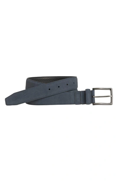 Shop Johnston & Murphy Xc4 Leather Dress Belt In Navy Leather