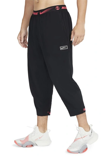 Shop Nike Sport Clash Pocket 7/8 Training Pants In Black/ White