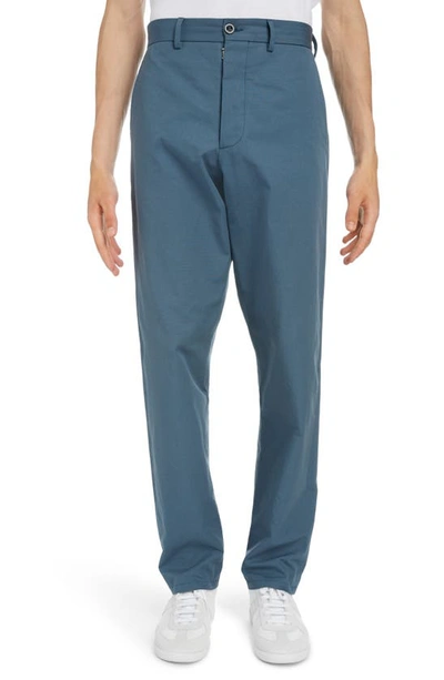 Shop Maison Margiela Chino Pants In Steel Blue