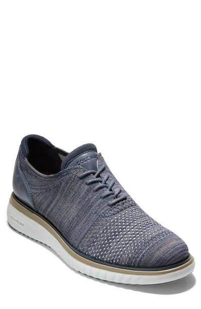 Shop Cole Haan Zerogrand Eon Stitchlite Shoe In Marine Blue/ Cool Grey