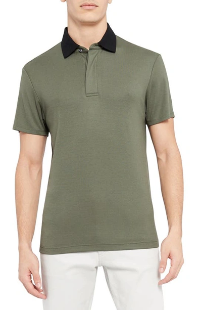 Shop Theory Kayser Regular Fit Short Sleeve Polo In Hunt