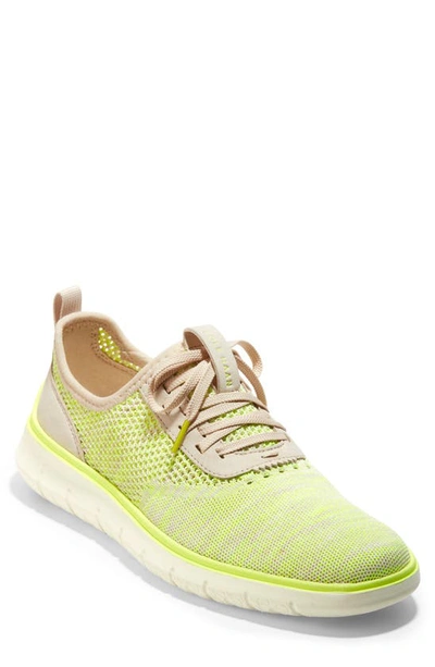 Shop Cole Haan Generation Zerogrand Stitchlite Sneaker In Whitecap Grey/ Safety Yellow