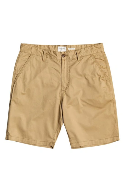 Shop Quiksilver Major Straight Fit Chino Shorts In Incense