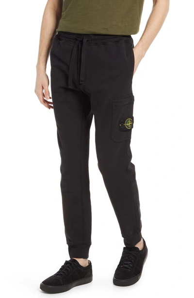 Shop Stone Island Welt Pocket Sweatpants In Black