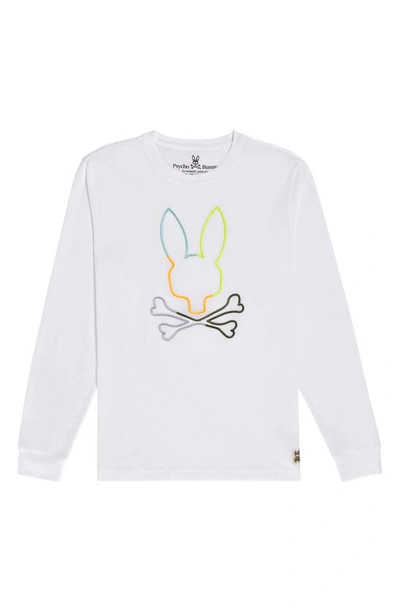 Shop Psycho Bunny Sheffield Long Sleeve Graphic Tee In White