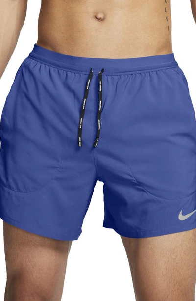 Shop Nike Flex Stride 5 Running Shorts In Astronomy Blue