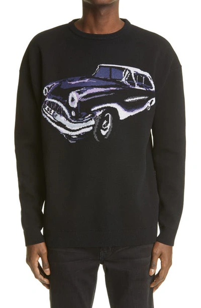 Shop Givenchy Car Jacquard Sweater In Black