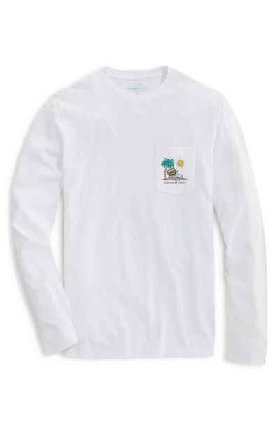 Shop Vineyard Vines Suns Out Long Sleeve Graphic Tee In White Cap
