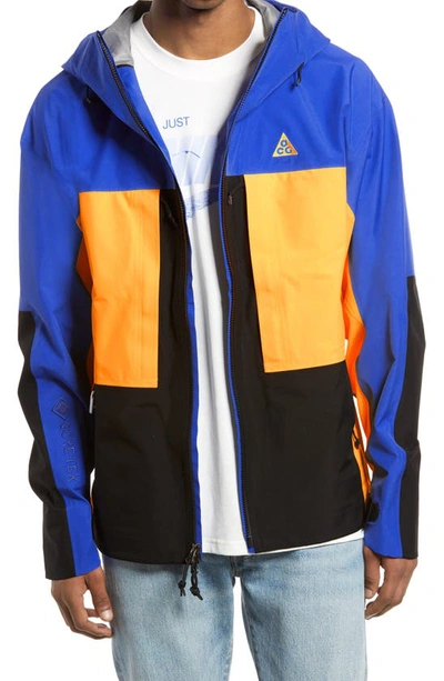 Shop Nike Acg Gore-tex Jacket In Hyper Royal/ Laser Orange