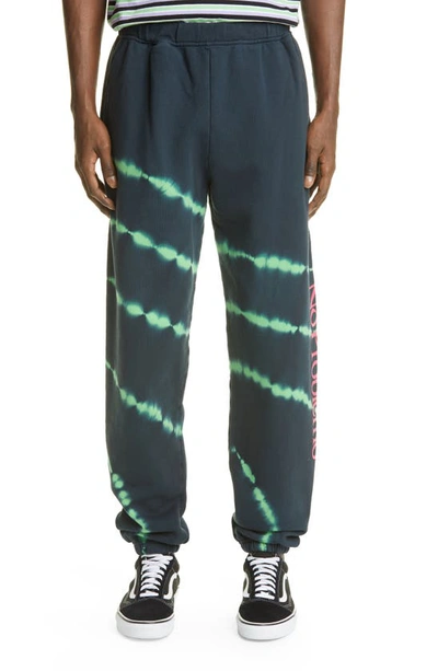 Shop Aries No Problemo Tie Dye Joggers In Green Green