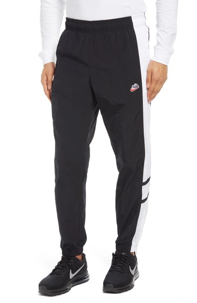 Shop Nike Sportswear Heritage Windrunner Track Pants In Black/ White