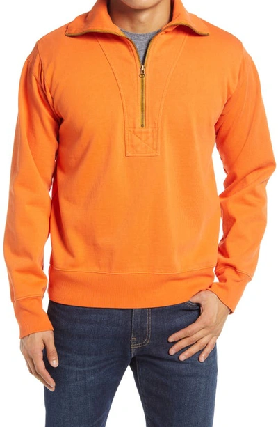 Shop Alex Mill Half Zip Pullover In Orange