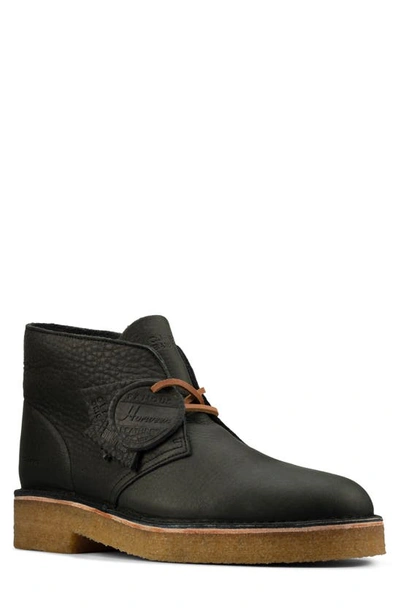 Shop Clarksr Desert 221 Boot In Black Natural Leather
