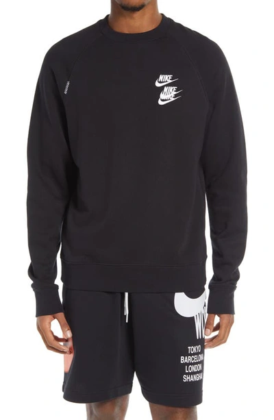 Nike Sportswear World Tour Embroidered Crewneck Sweatshirt In