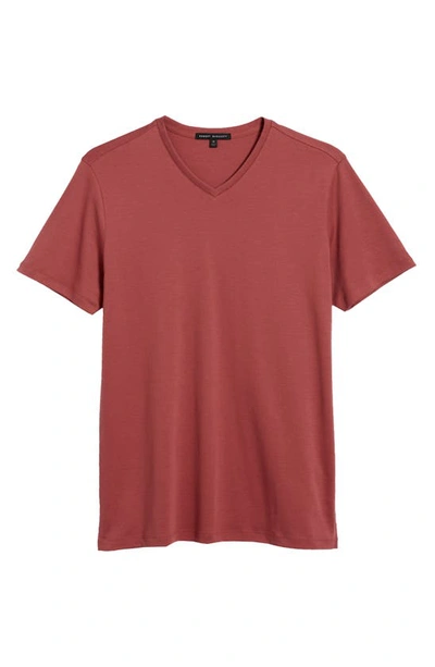 Shop Robert Barakett Georgia Regular Fit V-neck T-shirt In Light Rouge