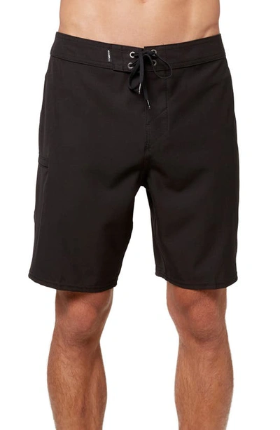 Shop O'neill Hyperfreak Solid Board Shorts In Black
