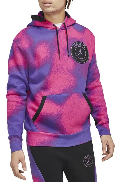 Jordan Nike Men's Paris Saint-germain Printed Fleece Pullover Hoodie In  Purple | ModeSens