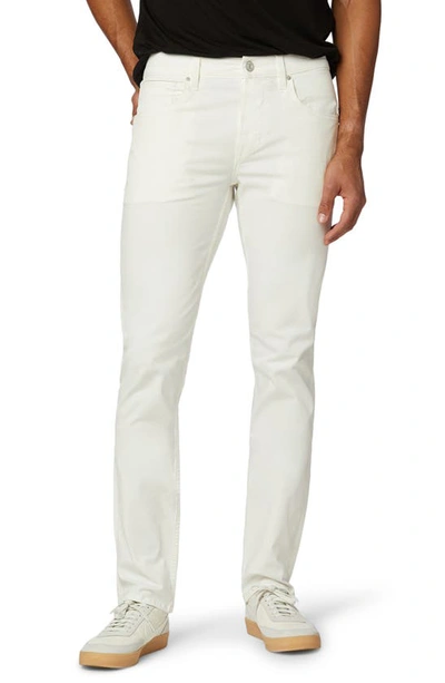 Shop Hudson Blake Stretch Twill Slim Straight Leg Pants In Pale White