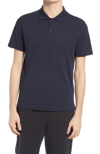 Shop Atm Anthony Thomas Melillo Jersey Cotton Polo Shirt In Midnight