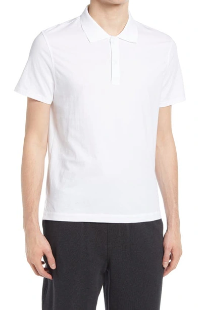 Shop Atm Anthony Thomas Melillo Jersey Cotton Polo Shirt In White