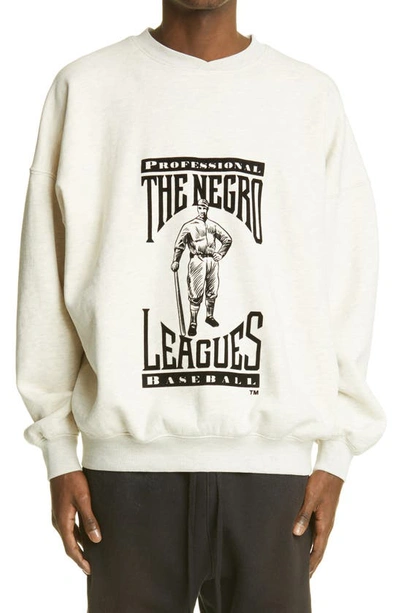 Shop Fear Of God The Negro Leagues Graphic Sweatshirt In Cream Heather