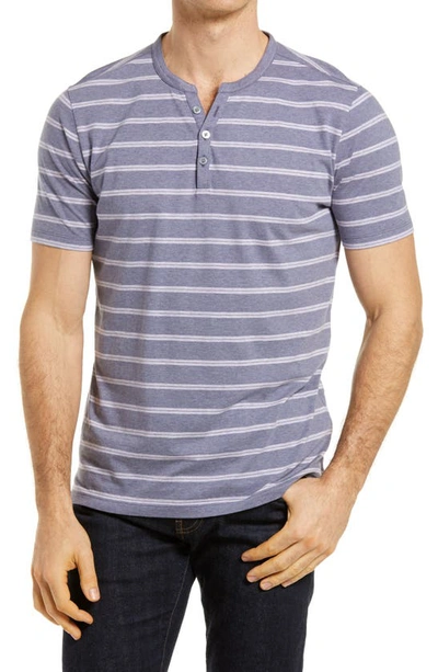 Shop Robert Barakett Mcguire Stripe Henley T-shirt In Purple