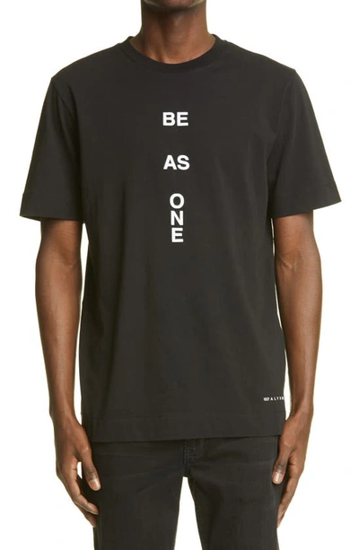 Shop Alyx Be As One Graphic Tee In Black / Black