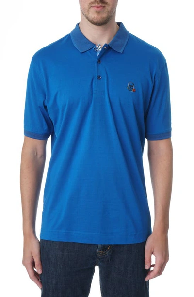 Shop Robert Graham Archie Short Sleeve Polo In Sapphire