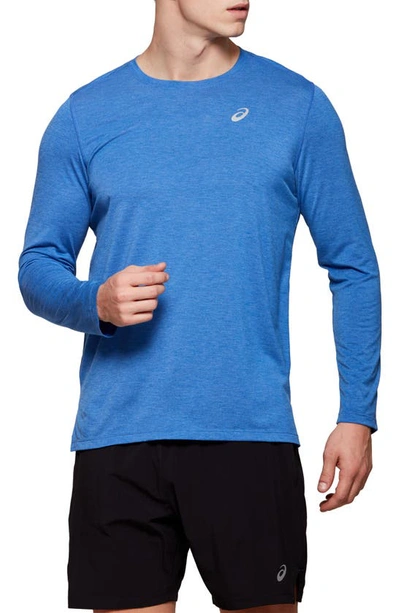Shop Asicsr Doarai Stretch Long Sleeve Running T-shirt In Asics Blue