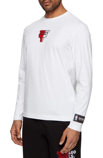 Hugo Boss X Nba Threesixty Chicago Bulls Long Sleeve Logo T-shirt In White  | ModeSens