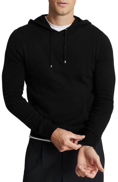 Shop Reiss Santiago Slim Fit Hoodie In Black