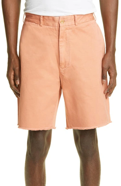 Shop Beams Cutoff Chino Shorts In Pink