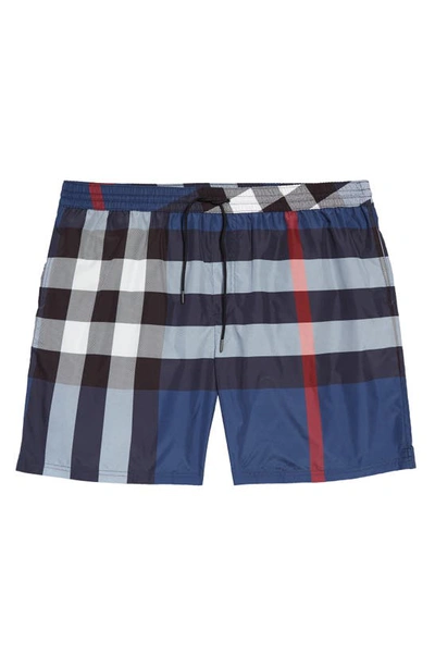 Burberry Mens Carbon Blue Guildes Graphic-print Regular-fit Shell Shorts In Carbon Blue Ip Check