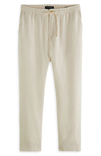 Shop Scotch & Soda Fave Cotton & Linen Pants In Raw Cotton