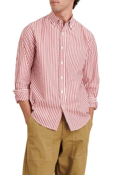 Shop Alex Mill Standard Stripe Button-down Shirt In Pepper/ White