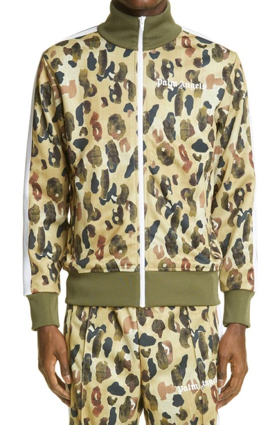 Shop Palm Angels Camo Track Jacket In Military White