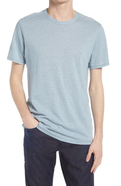 Shop Rag & Bone Slub Linen & Cotton T-shirt In Dusty Blue