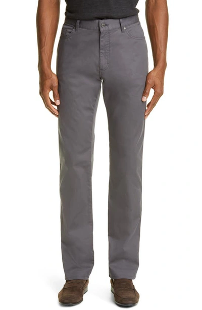 Shop Ermenegildo Zegna Slim Fit Jeans In Dark Grey Solid