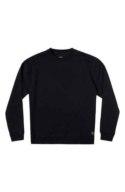 Shop Rvca Day Shift Crewneck Sweatshirt In  Black