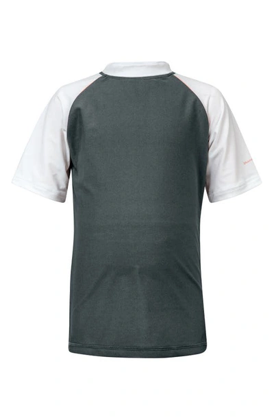 Shop Snapper Rock Raglan Short Sleeve Rashguard In Steel Grey