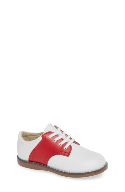 Shop Footmates Cheer Oxford In White/ Apple Red