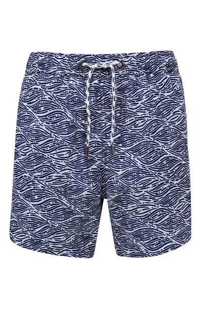 Shop Snapper Rock High Tide Swim Trunks In Navy