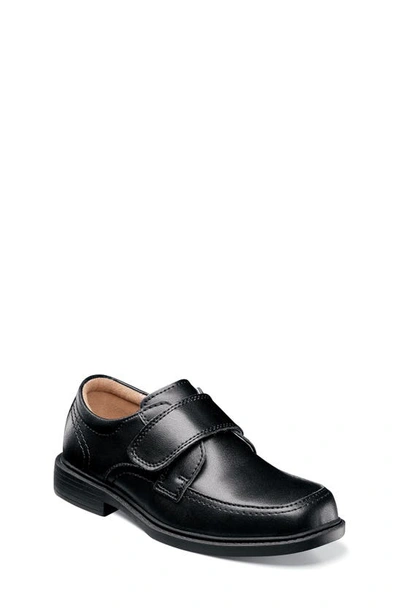 Florsheim Toddler, Little And Big Boy Berwyn Jr Ii Hook And Loop Closure Slip On Uniform Shoe In Black