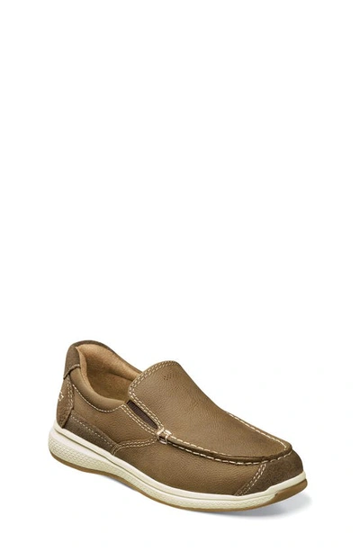 Florsheim Toddler Boy Great Lakes Moc Toe Slip On Jr. Shoes In Stone