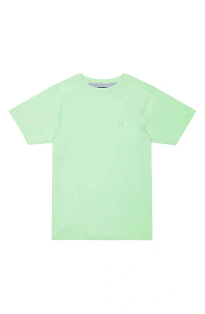 Shop Tom & Teddy Kids' Solid Cotton T-shirt In Pistachio