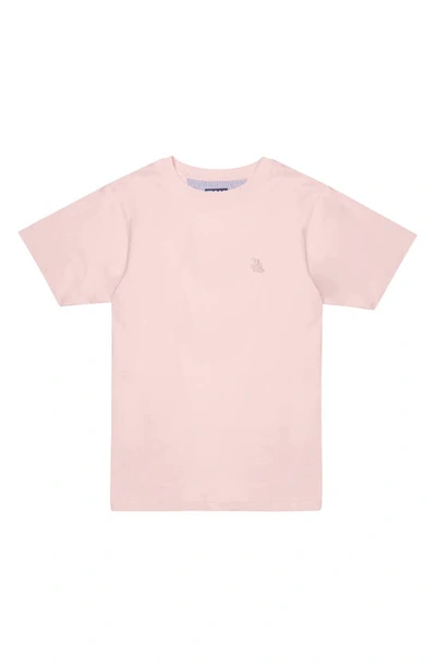 Shop Tom & Teddy Kids' Solid Cotton T-shirt In Pink