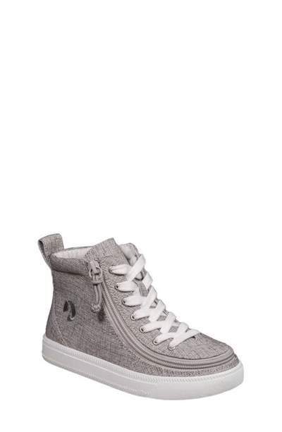 Shop Billy Footwear Zip Around High Top Sneaker In Grey Jersey