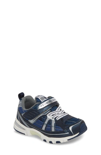 Shop Tsukihoshi Storm Washable Sneaker In Navy/ Silver