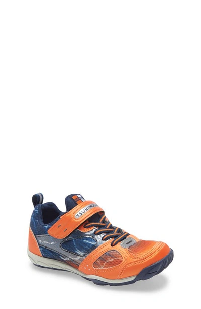 Shop Tsukihoshi Mako Washable Sneaker In Orange/ Navy